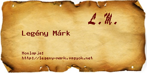 Legény Márk névjegykártya
